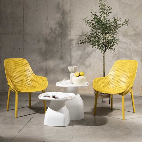 Mesa auxiliar breton blanca 50x48x48