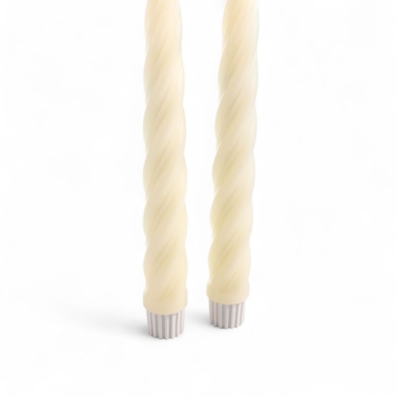 Velas-led-caracol-marfil-21cm-set-x2