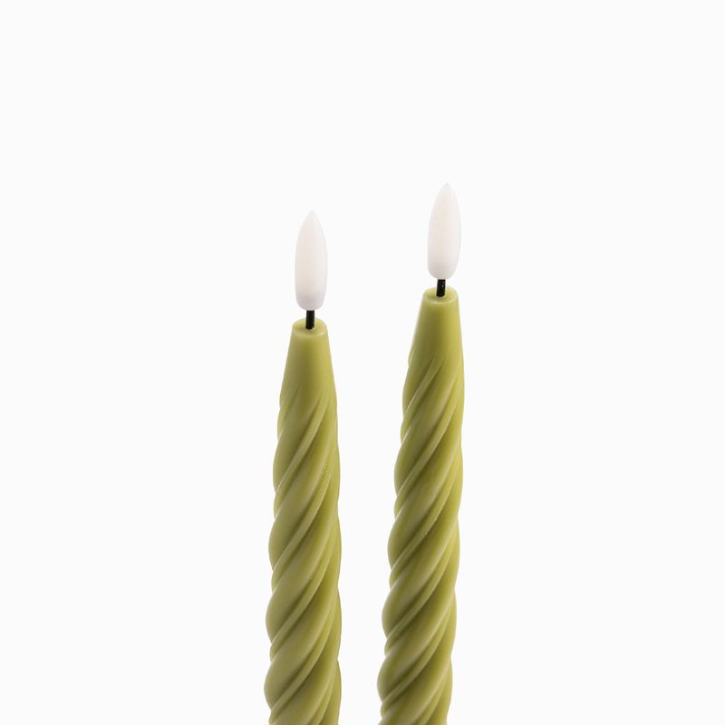 Velas-led-caracol-verde-21cm-set-x2