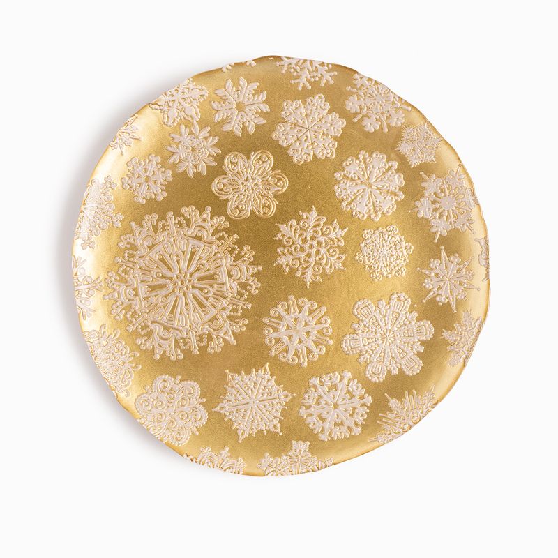 Plato-base-snowflake-dorado-34cm