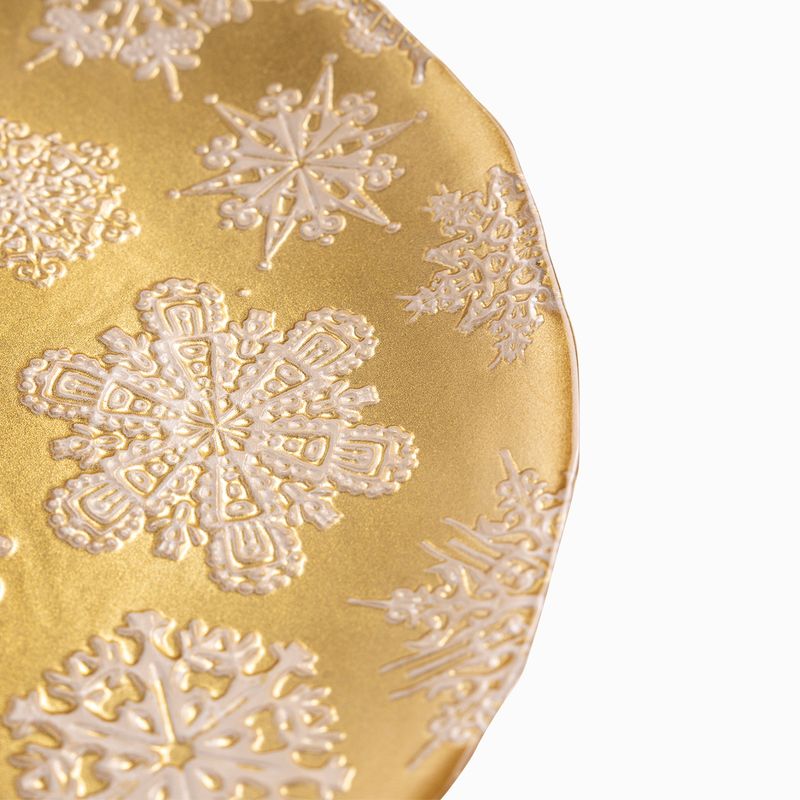 Plato-base-snowflake-dorado-34cm