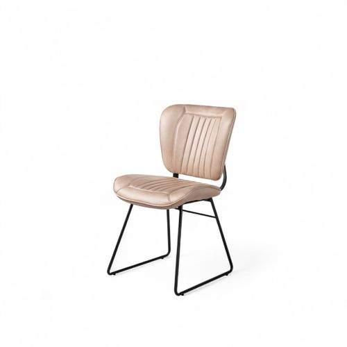 Silla de comedor lineas pata recta champagne