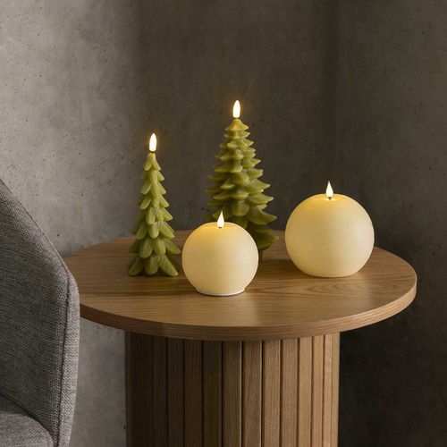 Vela led árbol navidad verde 20cm