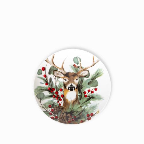 Plato mediano navidad silvestre 20cm setx4