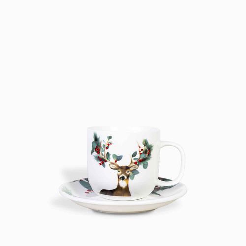 Pocillo y plato navidad Silvestre setx4