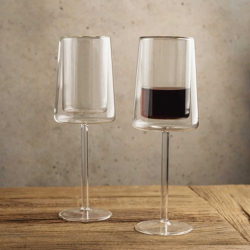 Copa doble pared cuadrado 300ml setx2