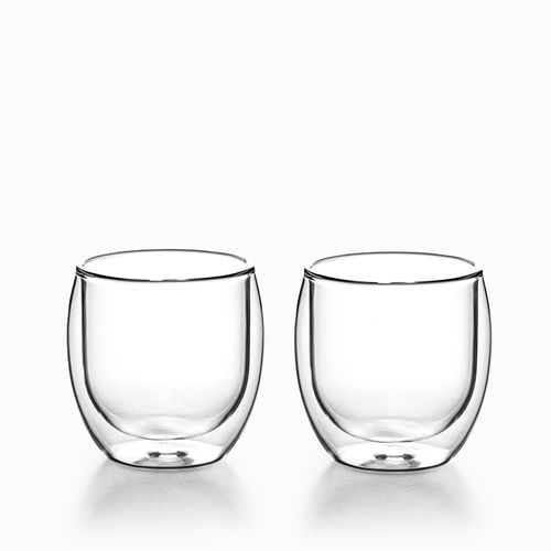 Vaso doble pared curvo 250ml set x2