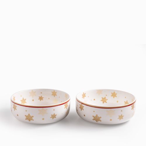 Tazón sopa noche buena snow crownville 850ml setx2