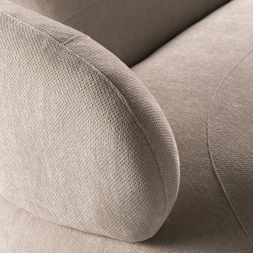 Sofá 3 puestos Emilia taupe claro 78x231x91 cm