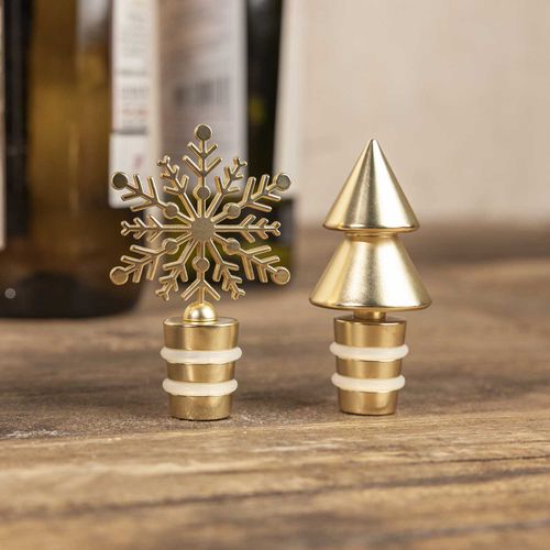 Tapa para botella vino árbol dorado