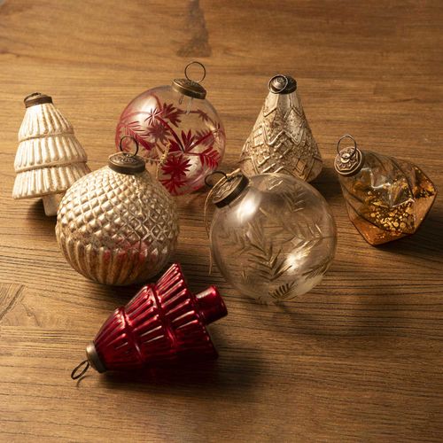 Bola vidrio estrella roja 10cm