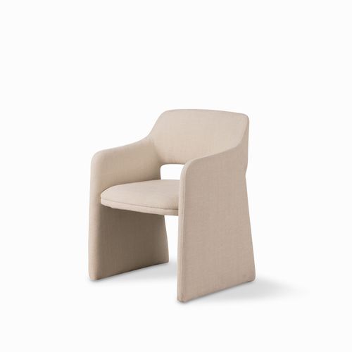Silla de comedor brazos Yates beige