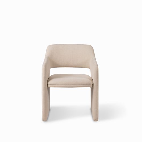 Silla de comedor brazos Yates beige