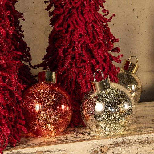 Bola plateada luminosa 20cm