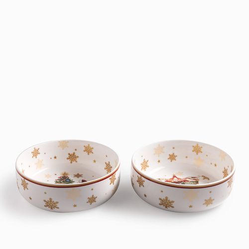 Tazón sopa noche buena snow carousel-santa 850ml setx2