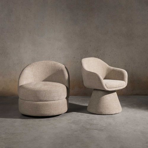 Silla de comedor Nina giratoria caqui 77x63x61