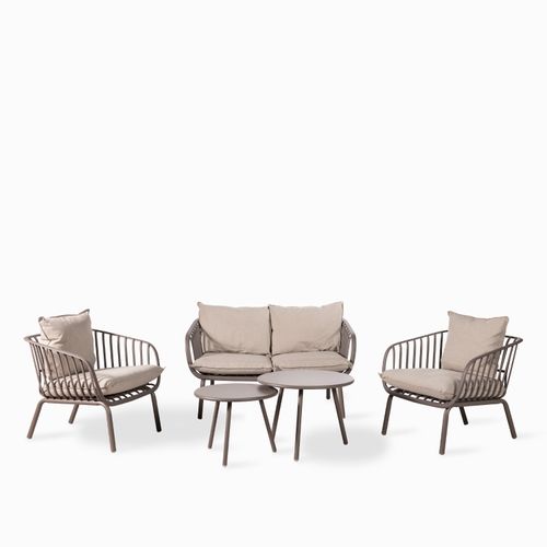 Set exterior Serena taupe 5 piezas