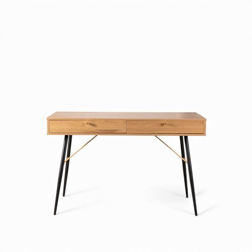 Escritorio triangulo m.claro dorado 75x120x48