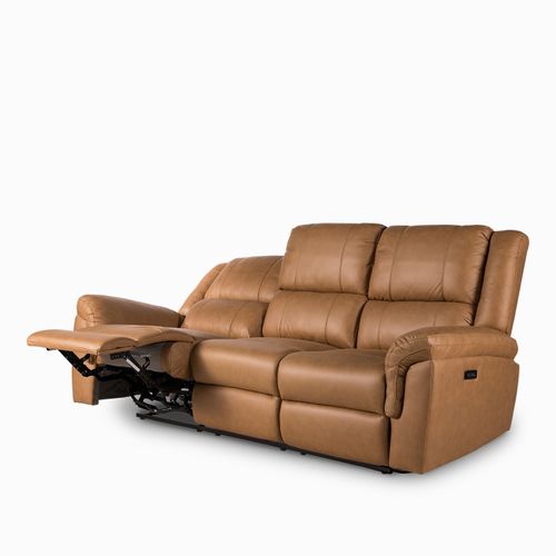 Reclinable eléctrico Axel 3 puestos camel