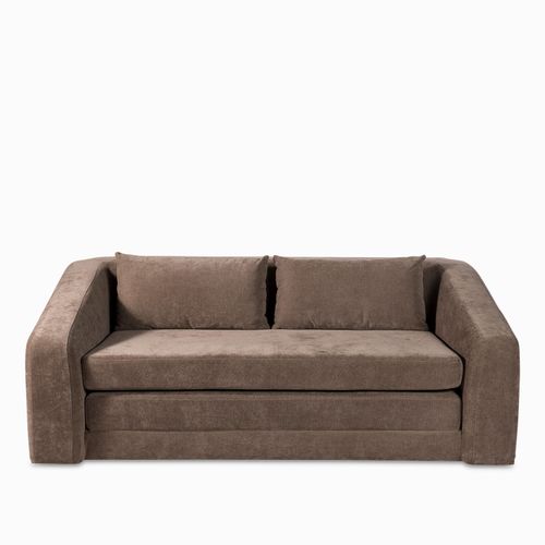 Sofá cama Balen 2 puestos café 70x179x100