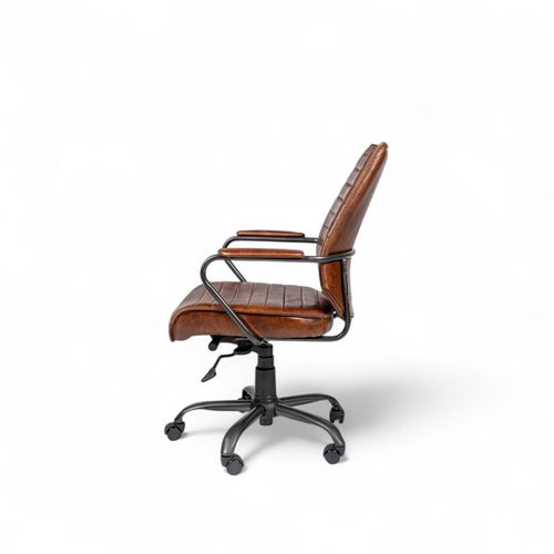 Silla cuero escritorio miel 100x65x67