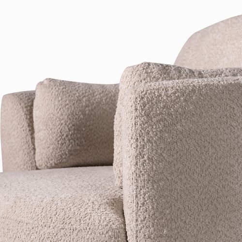 Poltrona Bozzi beige boucle 86x107x100