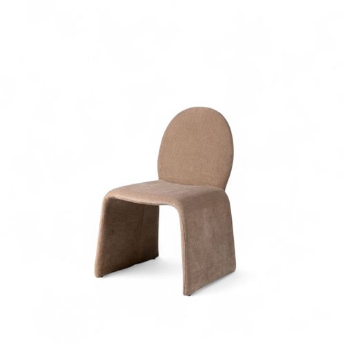 Silla de comedor Orbi beige boucle 85x54x57