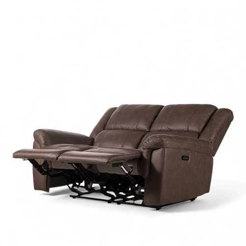 Reclinable eléctrico Axel 2 puestos nogal