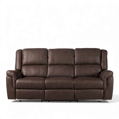 Reclinable eléctrico Axel 3 puestos nogal