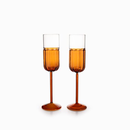 Copa champaña Franklin ambar setx2