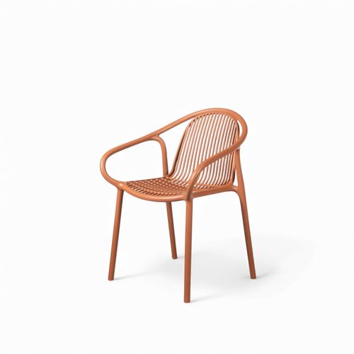 Silla de comedor Lini terracota