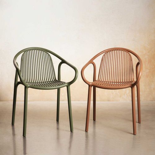 Silla de comedor Lini terracota