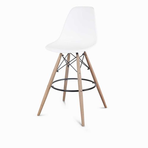 Silla de bar James blanca